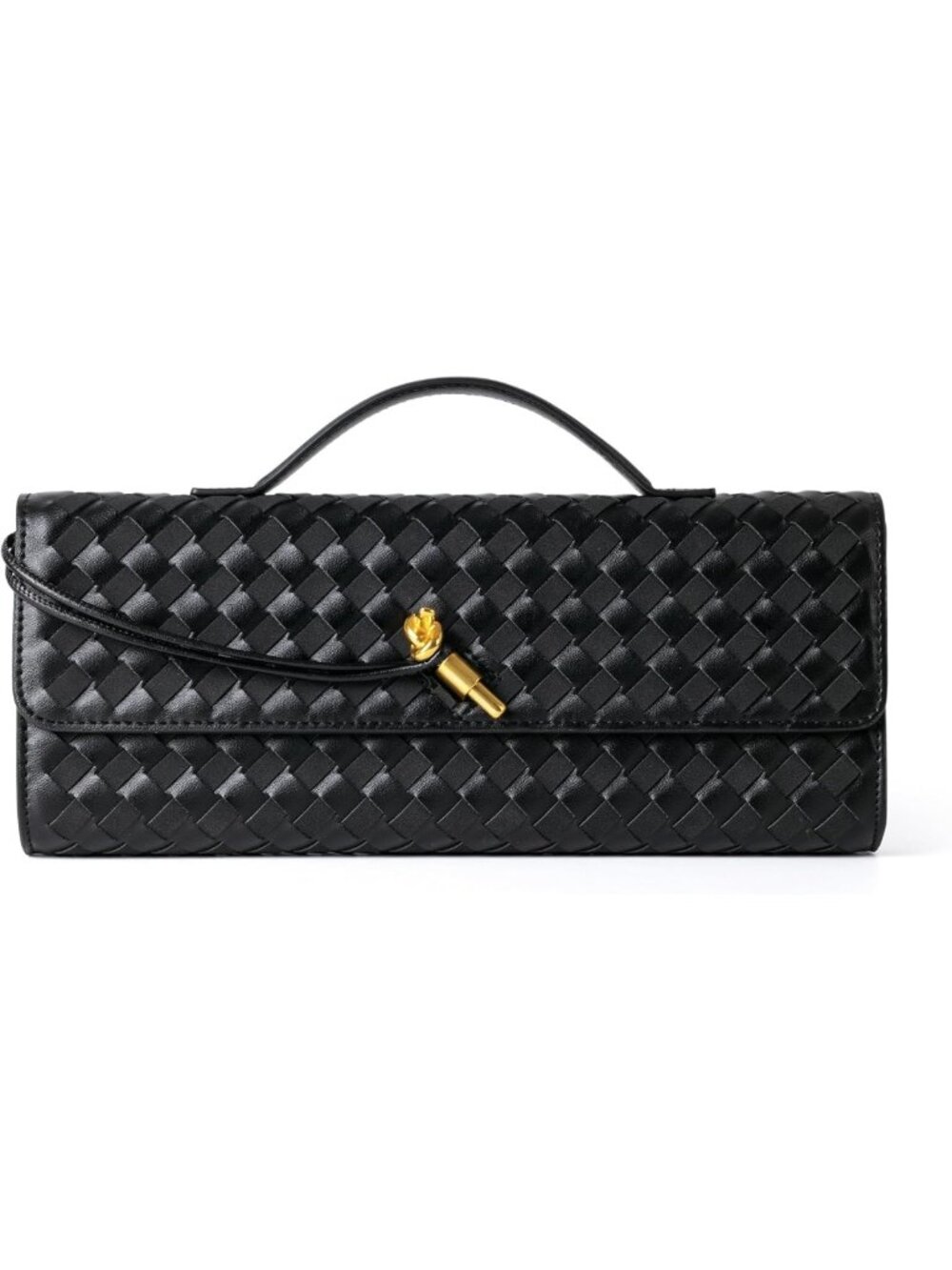 Woven Leather & Suede Evening Clutch Purse | Stylish Crossbody Handbag for Women